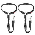 Adjustable Dog Car Seat Belt with Elastic Buffer