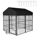 Heavy Duty Outdoor Dog Kennel with Canopy Cover