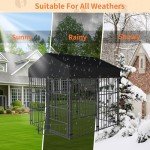 Heavy Duty Outdoor Dog Kennel with Canopy Cover