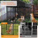 Heavy Duty Outdoor Dog Kennel with Canopy Cover