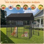 Heavy Duty Outdoor Dog Kennel with Canopy Cover