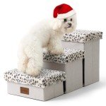 Foldable Dog Stair with Storage for Small Pets