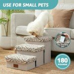 Foldable Dog Stair with Storage for Small Pets