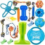 18-Pack Indestructible Dog Chew & Teething Toys