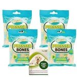 12 Natural Rawhide Bones for Dogs Bundle