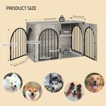 Wooden Dog Crate Furniture with End Table Design