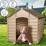 Large Outdoor Plastic Dog Kennel - Weather Resistant