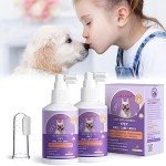 Pet Teeth Cleaning Spray with Finger Brush