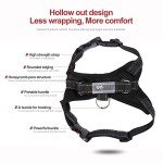 Breathable No-Pull Dog Harness Vest (S, Black)