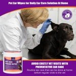 Ear Cleaning Wipes for Dogs and Cats (50 Count)