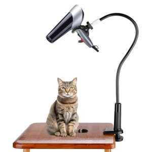 360° Rotatable Dog Hair Dryer Stand with Clamp