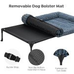 Veehoo Elevated Dog Bed with Removable Bolster