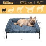 Veehoo Elevated Dog Bed with Removable Bolster