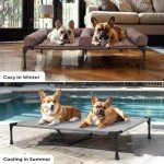 Veehoo Elevated Dog Bed with Removable Bolster