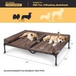 Veehoo Elevated Dog Bed with Removable Bolster