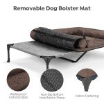 Veehoo Elevated Dog Bed with Removable Bolster