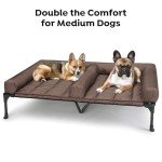 Veehoo Elevated Dog Bed with Removable Bolster