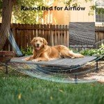 Veehoo Elevated Dog Bed with Removable Bolster