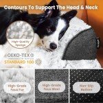 Plush Faux Fur Dog Sofa Bed in Grey