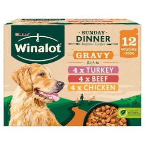 WINALOT Senior Wet Dog Food in Gravy 12x100g