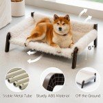 MEWOOFUN Elevated Dog Sofa Bed with Washable Cover
