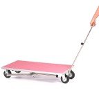 Pink Stainless Steel Dog Grooming Table on Wheels