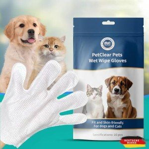 Petclear Wash-Free Dog Grooming Wipes - 10 Pack