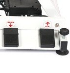 Pink Electric Dog Grooming Table with H Frame