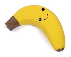 Soft Chew Latex Banana Dog Toy, Small