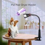 Adjustable 360° Dog Grooming Table Hair Dryer Holder