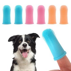 6 Pack Dog Finger Toothbrush Set for Dental Care