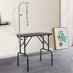 Adjustable Folding Dog Grooming Table 60-105CM