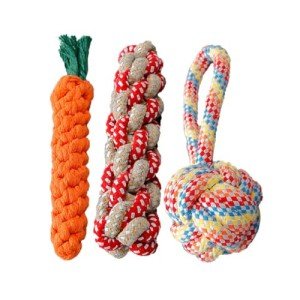 Wefine Natural Cotton Rope Chew Toys for Dogs