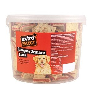 Lasagne Squares Dog Treats - 1L Bucket (50 Biscuits)