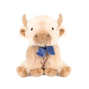Fuzzl Highland Cow Plush Dog Toy with Squeaker
