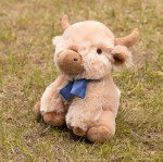 Fuzzl Highland Cow Plush Dog Toy with Squeaker