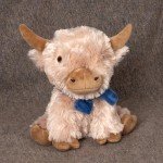 Fuzzl Highland Cow Plush Dog Toy with Squeaker