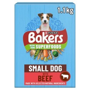 BAKERS Small Dog Beef Dry Food 1.1kg (5 Pack)