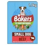 BAKERS Small Dog Beef Dry Food 1.1kg (5 Pack)