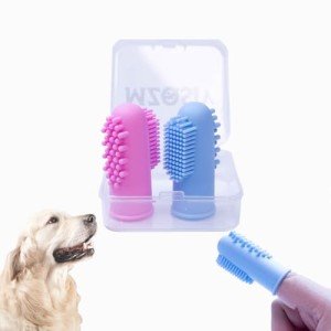 Silicone Dog Finger Toothbrush Set for Dental Care