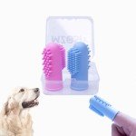 Silicone Dog Finger Toothbrush Set for Dental Care