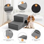 Foldable 2-Step Dog Stairs with Storage
