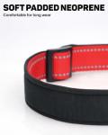 Personalized Reflective Padded Dog Collar, Red