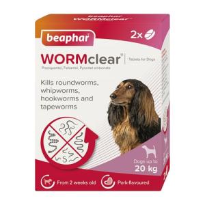 Beaphar WORMclear Worming Tablets for Dogs, Pork Flavor