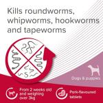 Beaphar WORMclear Worming Tablets for Dogs, Pork Flavor