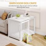 Elegant Double Door Dog Crate with Barn Door