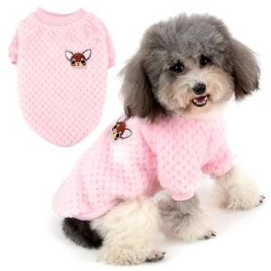 Cozy Pink Fleece Sweater for Small Dogs