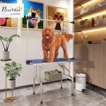Adjustable 42" Dog Grooming Table with Rubber Top