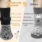 Anti-Slip Dog Socks for Licking Prevention (Grey)
