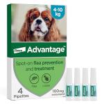 Advantage Flea Treatment for Medium Dogs, 4 Pipettes